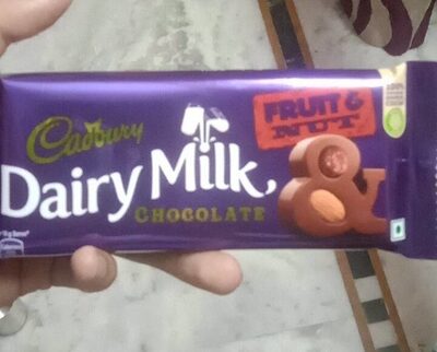 Dairy milk chocolate fruit and nut
