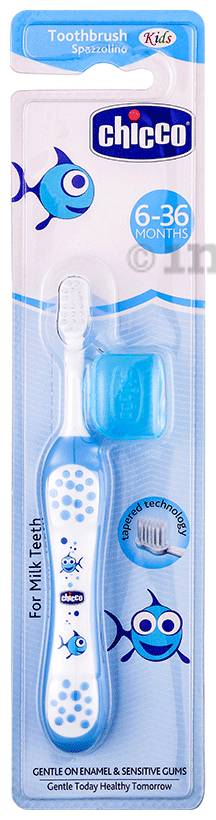 Chicco Kids Toothbrush for 6-36 Months  Blue